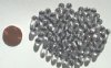 100 6mm Round Black Colorlined Crystal